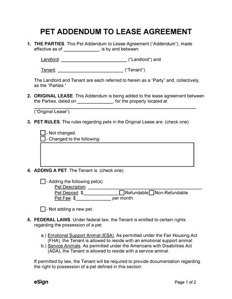 no pets clause in rental agreement
